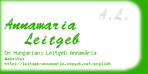 annamaria leitgeb business card